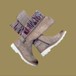 Bionica Dawkins All Weather Tall Boot eco-friendly ortholite light grey suede